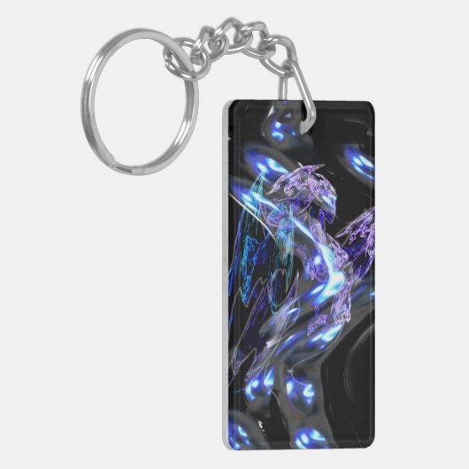 Fractal Goddess Abstract Sleutelhanger (Voorkant Links)