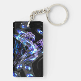 Fractal Goddess Abstract Sleutelhanger