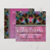 Fractal Goddess Beauty Birthday Party Invitations Kaart (Voorkant / Achterkant)