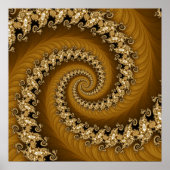 Fractal Golden Double Spiral Poster (Voorkant)