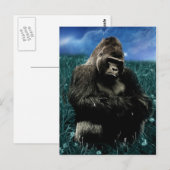 Fractal Gorilla in de weide Briefkaart (Voorkant / Achterkant)