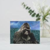 Fractal Gorilla in de weide Briefkaart (Staand voorkant)
