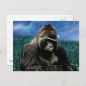 Fractal Gorilla in de weide Briefkaart (Voorkant / Achterkant)