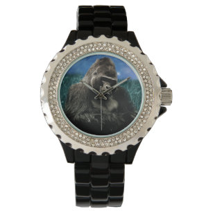 Fractal Gorilla in de weide Horloge