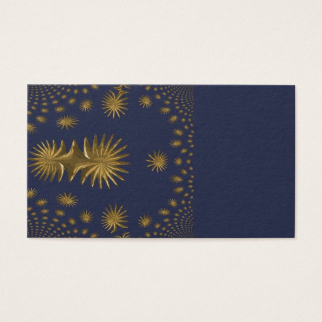 Fractal gouden sterren visitekaartje (Voorkant)