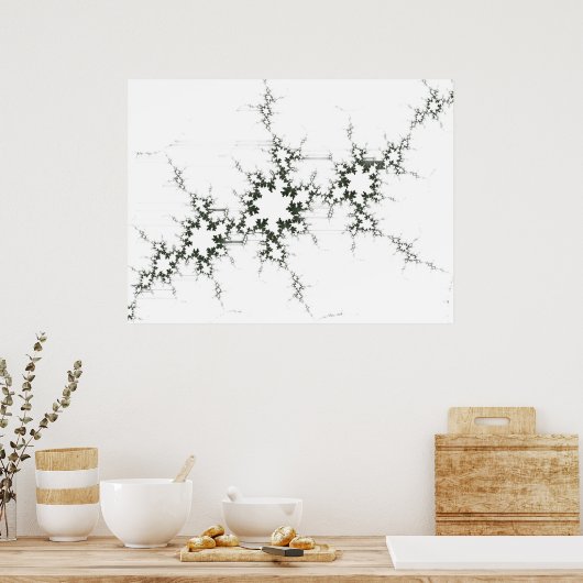 Fractal Gray Poster (Keuken)