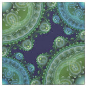 Fractal green blue oriental stof (Swatch)