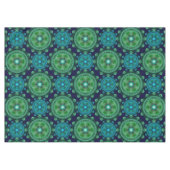 Fractal green blue oriental tafelkleed (Voorkant (Horizontaal))