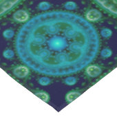 Fractal green blue oriental tafelkleed (Gekanteld)
