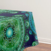 Fractal green blue oriental tafelkleed (Voorbeeld)