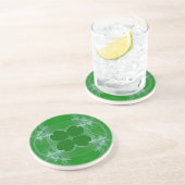Fractal Green Clover onderzetter (Zijkant)