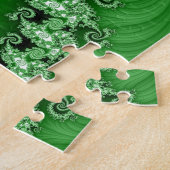 Fractal Green Double Spiral Puzzle Legpuzzel (Zijkant)