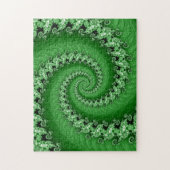 Fractal Green Double Spiral Puzzle Legpuzzel (Verticaal)