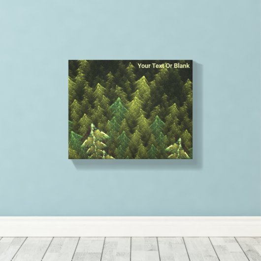 Fractal Green Forest Canvas Afdruk (Insitu (Houten vloer))