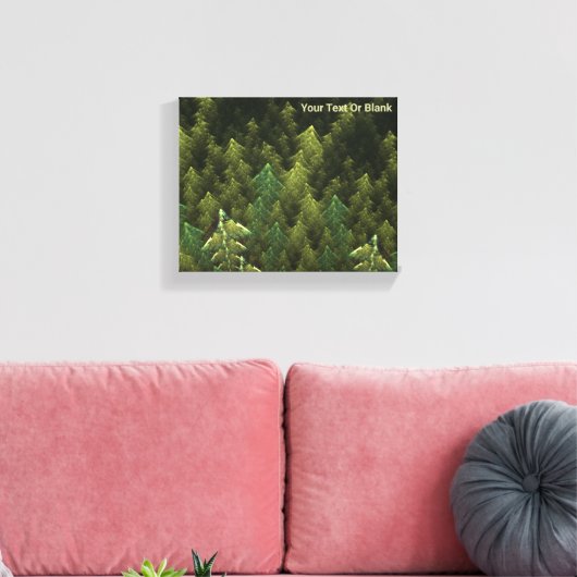 Fractal Green Forest Canvas Afdruk (Insitu (Woonkamer))