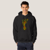 Fractal Green Palm Leaf Bare Footprint Hoodie (Voorkant volledig)