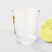 Fractal Green Palm Leaf Bare Footprint Shot Glas (Rechts)