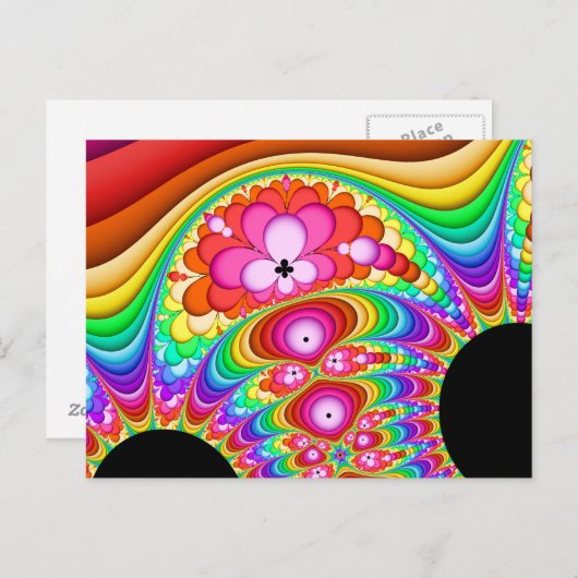 Fractal Groovy Trip Briefkaart (Voorkant / Achterkant)