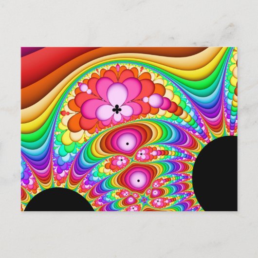 Fractal Groovy Trip Briefkaart (Voorkant)
