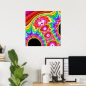 Fractal Groovy Trip Poster (Thuiskantoor)