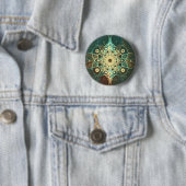 Fractal grunge ronde button 5,7 cm (In situ)