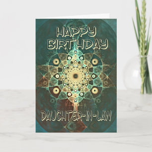 Fractal grunge verjaardagskaart voor een schoondoc kaart