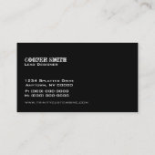 Fractal Grunge Visitekaartje, houtskool Visitekaartje (Achterkant)