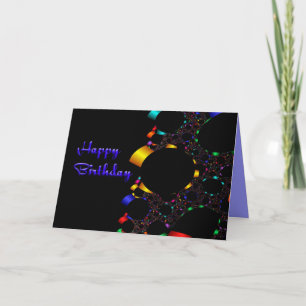 Fractal Happy Birthday Kaart