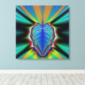 Fractal Heart Canvas Print (Insitu (Houten vloer))