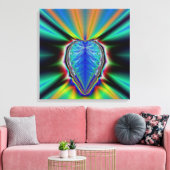 Fractal Heart Canvas Print (Insitu (Woonkamer))