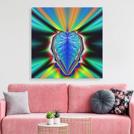 Fractal Heart Canvas Print (Insitu (Woonkamer))