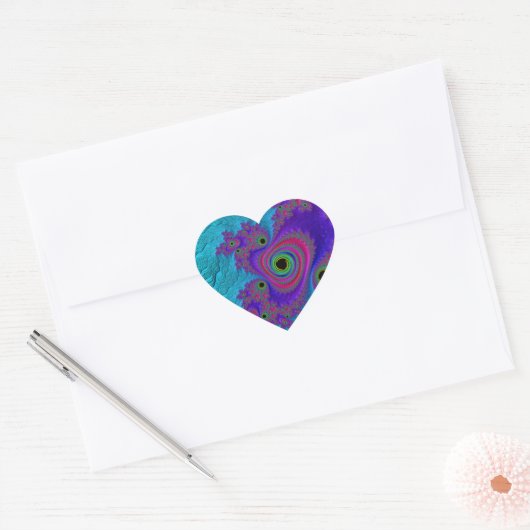 Fractal Heart Hart Sticker (Envelop)