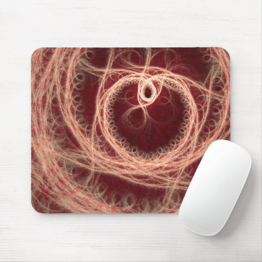 Fractal heart mousepad muismat (Met muis)