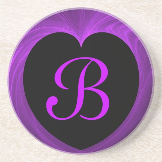 Fractal Heart Series-7-Paars onderzetter (Voorkant)