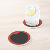 Fractal Heart Series-7-Red Swirl Onderzetter (Zijkant)