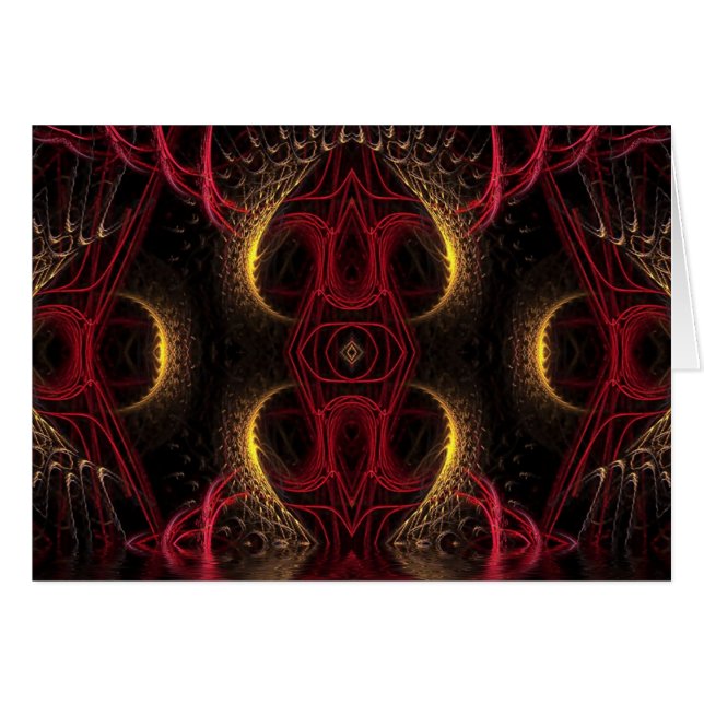 Fractal Hearts Kaart (Voorkant Horizontaal)