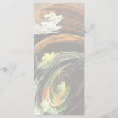 Fractal - Herfstbladeren Wervelende Wind Trouwmenu Menu (Achterkant)