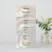 Fractal - Herfstbladeren Wervelende Wind Trouwmenu Menu (Staand voorkant)