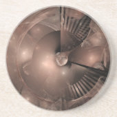 Fractal in Brown Zandsteen Onderzetter (Voorkant)