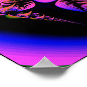 fractal in zwartlichte stijl poster (Hoek)