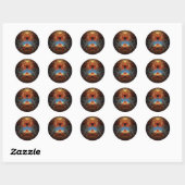 Fractal - Insect - Zwarte weduwe Ronde Sticker (Vel)