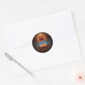 Fractal - Insect - Zwarte weduwe Ronde Sticker (Envelop)