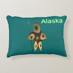 Fractal Inuit Hunter - Alaska Decoratief Kussen