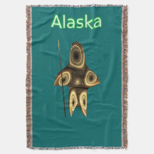 Fractal Inuit Hunter - Alaska Deken (Voorkant Verticaal)