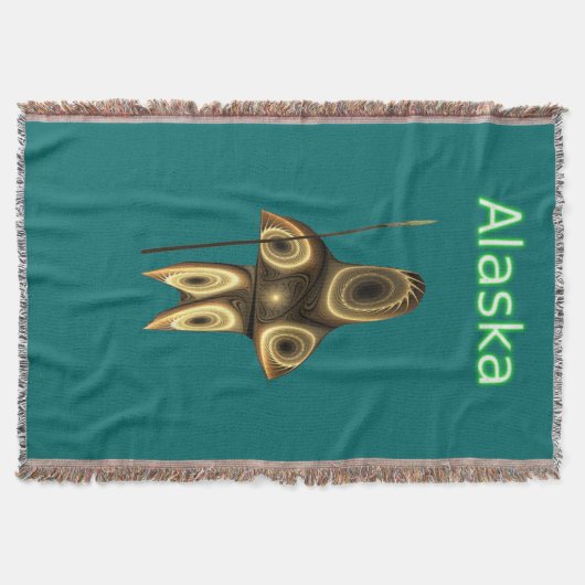 Fractal Inuit Hunter - Alaska Deken (Voorkant)