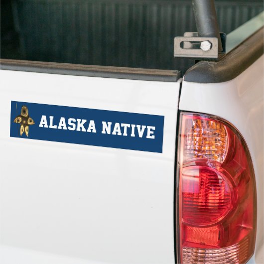 Fractal Inuit Hunter - Alaska Native Bumpersticker (Op Truck)