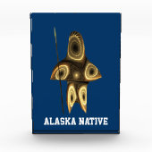 Fractal Inuit Hunter - Alaska Native Fotoblokken (Voorkant)