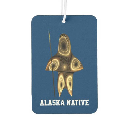 Fractal Inuit Hunter - Alaska Native Luchtverfrisser (Achterkant)