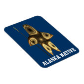 Fractal Inuit Hunter - Alaska Native Magneet (Rechterzijde)