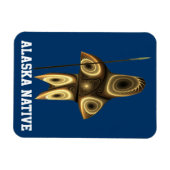 Fractal Inuit Hunter - Alaska Native Magneet (Horizontaal)